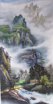 伝統的な山々 中国の風景 Oil Paintings